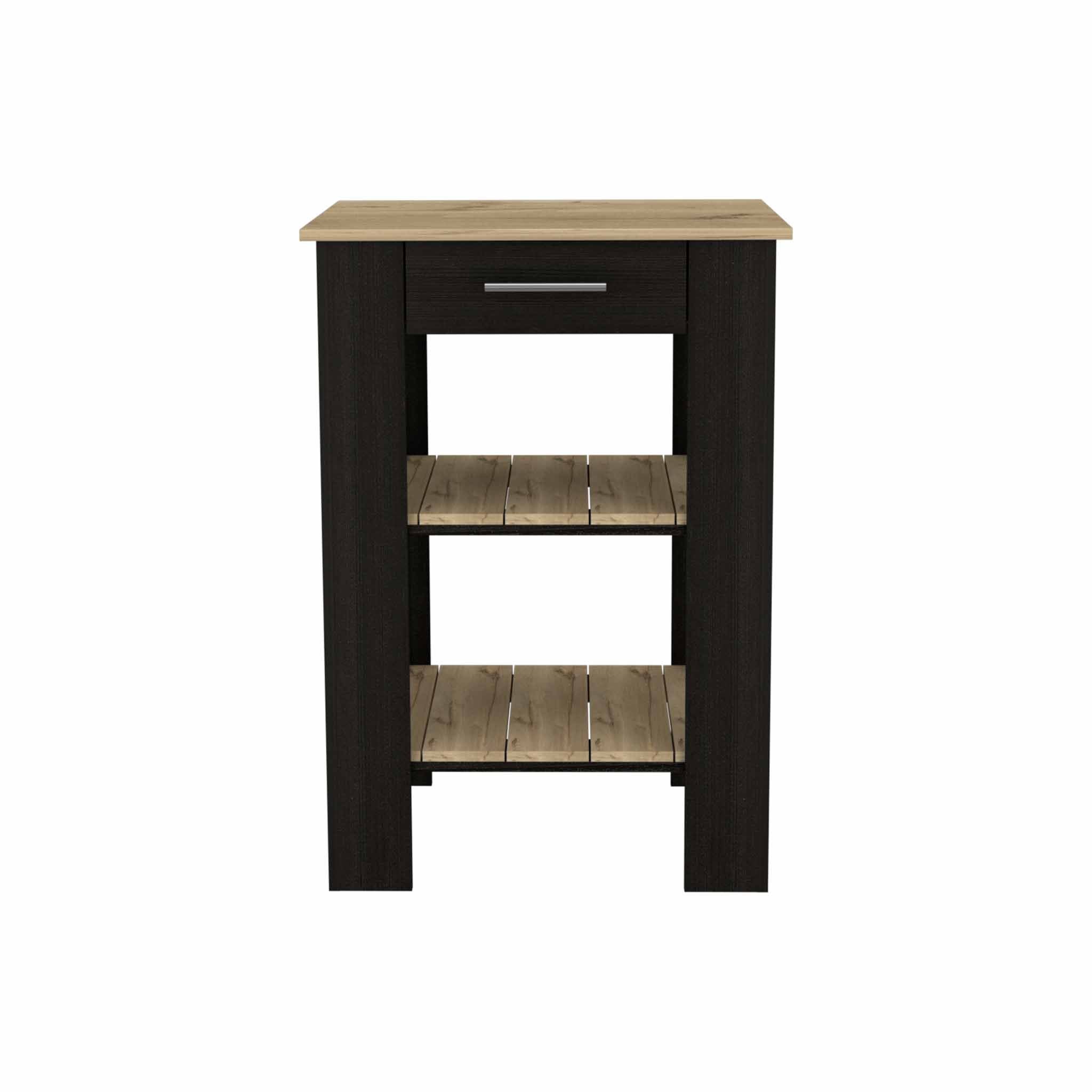 Depot Black Light Oak Kitchen Island